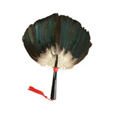 Maxbell Maxbell Ancient Chinese Zhuge Liang Feather Fan Decor Men for Festival Dance Holiday Style C