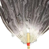 Maxbell Maxbell Ancient Chinese Zhuge Liang Feather Fan Decor Men for Festival Dance Holiday Style D
