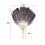 Maxbell Maxbell Ancient Chinese Zhuge Liang Feather Fan Decor Men for Festival Dance Holiday Style D