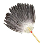 Maxbell Maxbell Ancient Chinese Zhuge Liang Feather Fan Decor Men for Festival Dance Holiday Style D