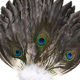 Maxbell Maxbell Ancient Chinese Zhuge Liang Feather Fan Decor Men for Festival Dance Holiday Style E