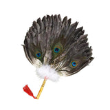 Maxbell Maxbell Ancient Chinese Zhuge Liang Feather Fan Decor Men for Festival Dance Holiday Style E