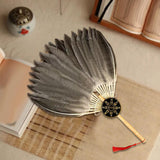 Maxbell Maxbell Ancient Chinese Zhuge Liang Feather Fan Decor Men for Festival Dance Holiday Style F