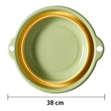 Maxbell Foldable Wash Basin Washbin Collapsible Washing up Basin for Beach Travel RV Green 38x23.5x11.5cm