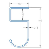 Maxbell 2xTable Hook for Bags Space Saving Universal Purse Hook for Water Cup Purse Bag grey