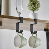 Maxbell 5xTable Hook for Bags Space Saving Universal Purse Hook for Water Cup Purse Bag black