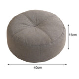 Maxbell 2xRound Floor Pillow Meditation Floor Pillow for Adults Kids Chair Studio Dark Gray