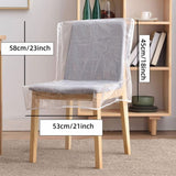 Maxbell Maxbell Dining Chair PVC Cover Kitchen Reusable Dustproof Easy Clean Clear Slipcover 58x53x45cm