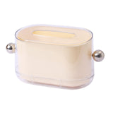 Maxbell Maxbell Tissue Box Holder Anti Slip Tissue Holder for Office Restaurant Night Stands White Silver