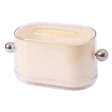 Maxbell Maxbell Tissue Box Holder Anti Slip Tissue Holder for Office Restaurant Night Stands White Silver