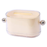 Maxbell Maxbell Tissue Box Holder Anti Slip Tissue Holder for Office Restaurant Night Stands White Silver