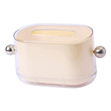 Maxbell Maxbell Tissue Box Holder Anti Slip Tissue Holder for Office Restaurant Night Stands White Silver