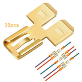 Maxbell Maxbell Double Piggyback Spade Connector Non Insulated Electrical Male Single Female 30PCS