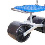 Maxbell Maxbell Rolling Stool with Back Stool with Wheels for Garage Outdoor Planting