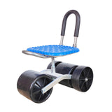 Maxbell Maxbell Rolling Stool with Back Stool with Wheels for Garage Outdoor Planting
