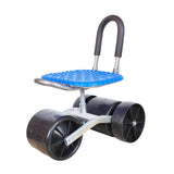Maxbell Maxbell Rolling Stool with Back Stool with Wheels for Garage Outdoor Planting