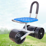 Maxbell Maxbell Rolling Stool with Back Stool with Wheels for Garage Outdoor Planting
