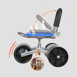 Maxbell Maxbell Rolling Stool with Back Stool with Wheels for Garage Outdoor Planting