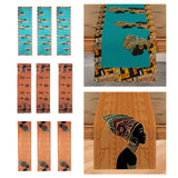 Maxbell Maxbell African Black Woman Table Runner Decor Rustic for Dinner Living Room Holiday Blue 120x33cm
