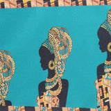Maxbell Maxbell African Black Woman Table Runner Decor Rustic for Dinner Living Room Holiday Blue 120x33cm