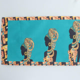 Maxbell Maxbell African Black Woman Table Runner Decor Rustic for Dinner Living Room Holiday Blue 120x33cm
