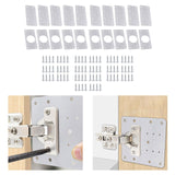 Maxbell Maxbell 10x Hinge Repair Brackets Hardware for Furniture Drawer Kitchen Cabinet Door