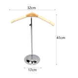 Maxbell Maxbell Clothing Display Stand T Shaped Sturdy Clothes Hanger for Garment Dress Coat Length 32cm Beige