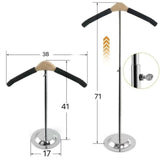 Maxbell Maxbell Clothing Display Stand T Shaped Sturdy Clothes Hanger for Garment Dress Coat Length 38cm Black