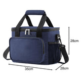 Maxbell Maxbell Insulated Cooler Bag Lightweight Lunch Box for Fishing Travel Park Day Trips DarkBlue L35x28x28cm