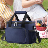 Maxbell Maxbell Insulated Cooler Bag Lightweight Lunch Box for Fishing Travel Park Day Trips DarkBlue L35x28x28cm