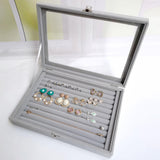 Maxbell 10 Slots Rings Organiser Box Jewelry Storage Organizer for Earrings Bracelets