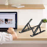 Maxbell Maxbell Laptop Stand for Desk Home Office Sturdy Book Stand for Reading Laptop Riser Black