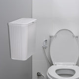 Maxbell Maxbell Hanging Trash Can with Lid Dustbin Garbage Can for Living Room Bedroom Study 12L gray