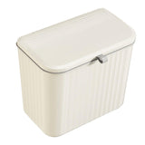 Maxbell Maxbell Hanging Trash Can with Lid Dustbin Garbage Can for Living Room Bedroom Study 8L cream