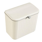 Maxbell Maxbell Hanging Trash Can with Lid Dustbin Garbage Can for Living Room Bedroom Study 8L cream