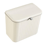 Maxbell Maxbell Hanging Trash Can with Lid Dustbin Garbage Can for Living Room Bedroom Study 8L cream