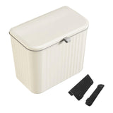 Maxbell Maxbell Hanging Trash Can with Lid Dustbin Garbage Can for Living Room Bedroom Study 8L cream