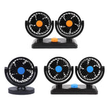 Maxbell Maxbell Car Fan Air Circulator with 2 Speeds Portable Fan for Sedan RV Car Dashboard Single Head 12V Blue