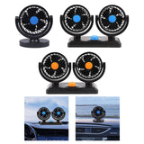 Maxbell Maxbell Car Fan Air Circulator with 2 Speeds Portable Fan for Sedan RV Car Dashboard Single Head 12V Blue