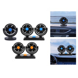 Maxbell Maxbell Car Fan Air Circulator with 2 Speeds Portable Fan for Sedan RV Car Dashboard Single Head 12V Blue