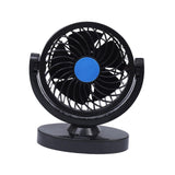 Maxbell Maxbell Car Fan Air Circulator with 2 Speeds Portable Fan for Sedan RV Car Dashboard Single Head 12V Blue