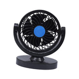 Maxbell Maxbell Car Fan Air Circulator with 2 Speeds Portable Fan for Sedan RV Car Dashboard Single Head 12V Blue