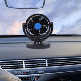 Maxbell Maxbell Car Fan Air Circulator with 2 Speeds Portable Fan for Sedan RV Car Dashboard Single Head 12V Blue
