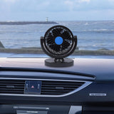 Maxbell Maxbell Car Fan Air Circulator with 2 Speeds Portable Fan for Sedan RV Car Dashboard Single Head 12V Blue