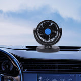 Maxbell Maxbell Car Fan Air Circulator with 2 Speeds Portable Fan for Sedan RV Car Dashboard Single Head 12V Blue