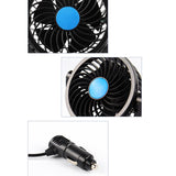Maxbell Maxbell Car Fan Air Circulator with 2 Speeds Portable Fan for Sedan RV Car Dashboard Single Head 12V Blue