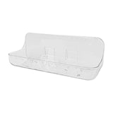Maxbell Maxbell Shower Caddy Clear Acrylic No Drill Fashion Multipurpose Adhesive Wall Shelf 24x9x8cm