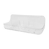 Maxbell Maxbell Shower Caddy Clear Acrylic No Drill Fashion Multipurpose Adhesive Wall Shelf 24x9x8cm