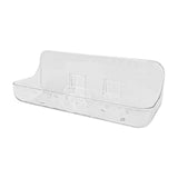 Maxbell Maxbell Shower Caddy Clear Acrylic No Drill Fashion Multipurpose Adhesive Wall Shelf 24x9x8cm
