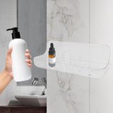 Maxbell Maxbell Shower Caddy Clear Acrylic No Drill Fashion Multipurpose Adhesive Wall Shelf 24x9x8cm